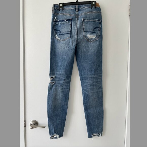 American Eagle Ripped Skinny Jeans - size US 10 - Picture 2 of 5